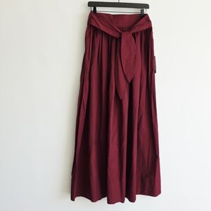 NWT New York & Company Eva Mendes Burgundy Formal Maxi Skirt Women's Size 8